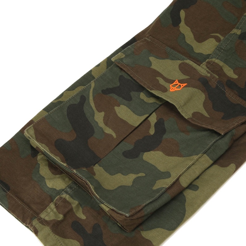 Naked Wolfe Baggy Pocket Cargo Logo Muške Hlače Zelene Crne | KRP2012XM