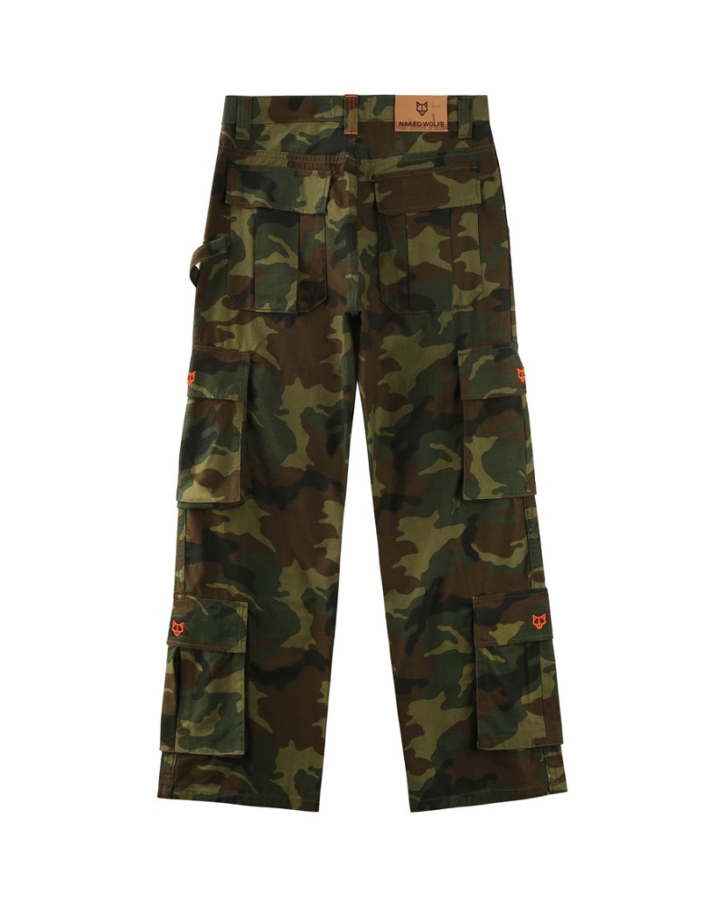 Naked Wolfe Baggy Pocket Cargo Muške Hlače Zelene Crne | OQD4798UA