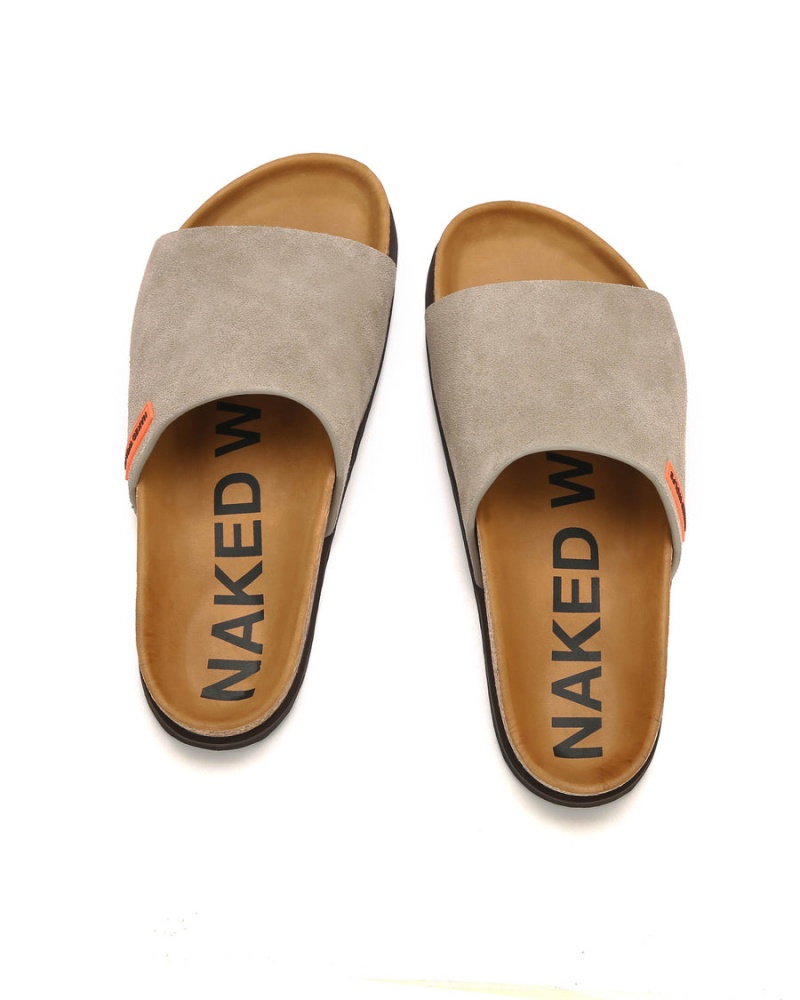 Naked Wolfe Moody Suede Muške Natikače Sive Smeđe | KBV10088RF