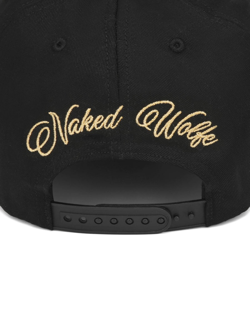 Naked Wolfe Signature Unconstructed Muške Kape Crne Zlatne | HIV804XG