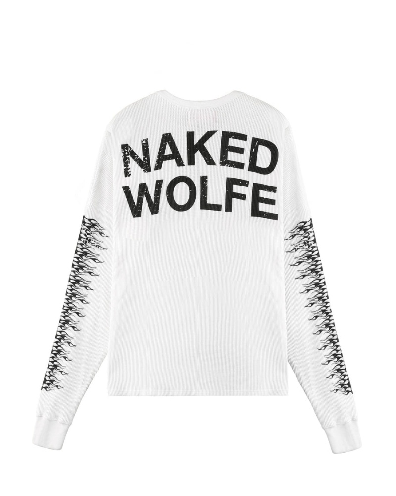 Naked Wolfe Thermal Muške Dukserice Bijele | EQY726NS